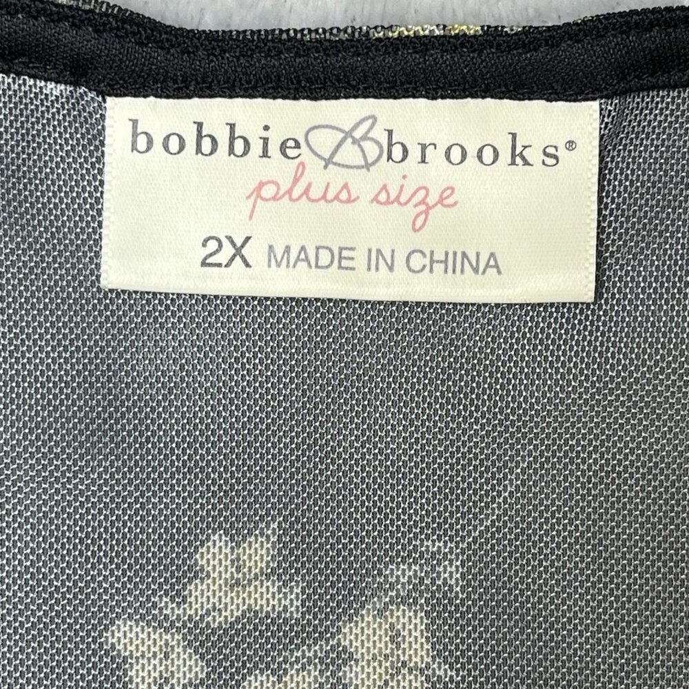 Bobbie Brooks Mesh Floral Tank Top Plus Size 2X Sleeveless Lined Whimsygoth - Picture 2 of 8